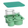 Silicone Cylinder Ice Tray with Lid Portable Popsicle Maker Easy Release Ice Mold for Cocktails Whiskey Juice