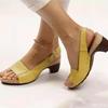 Модная обувь, женские сандалии с квадратным носком, удобные туфли на платформе, женские сандалии на среднем каблуке для пляжной вечеринки, большие размеры, Zapatos Mujer