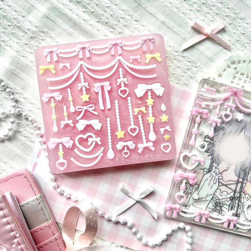 Силиконовая форма для аксессуаров в виде бантика и цепочки из бусин, уникальные формы для изготовления ювелирных изделий из эпоксидной смолы для любителей рукоделия