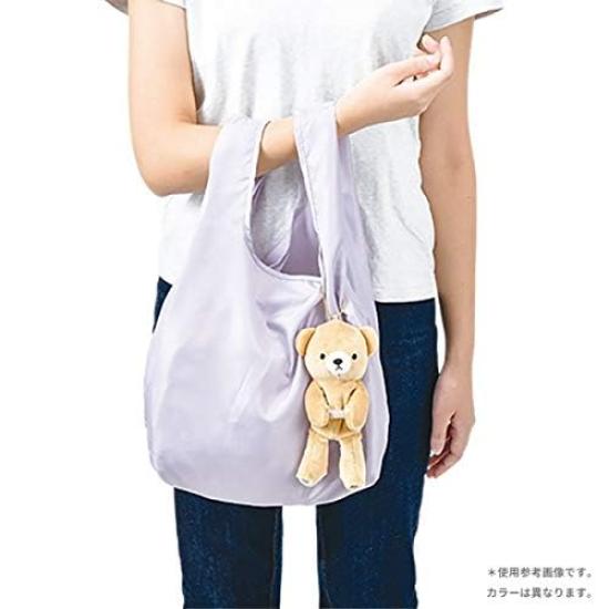 Livheart Eco Bag Bear Click Eco Blue Bag, (Pouch Approx. 17.5cm Long, Bag Approx. 43.5cm Long), Compact, Small, 88423-61