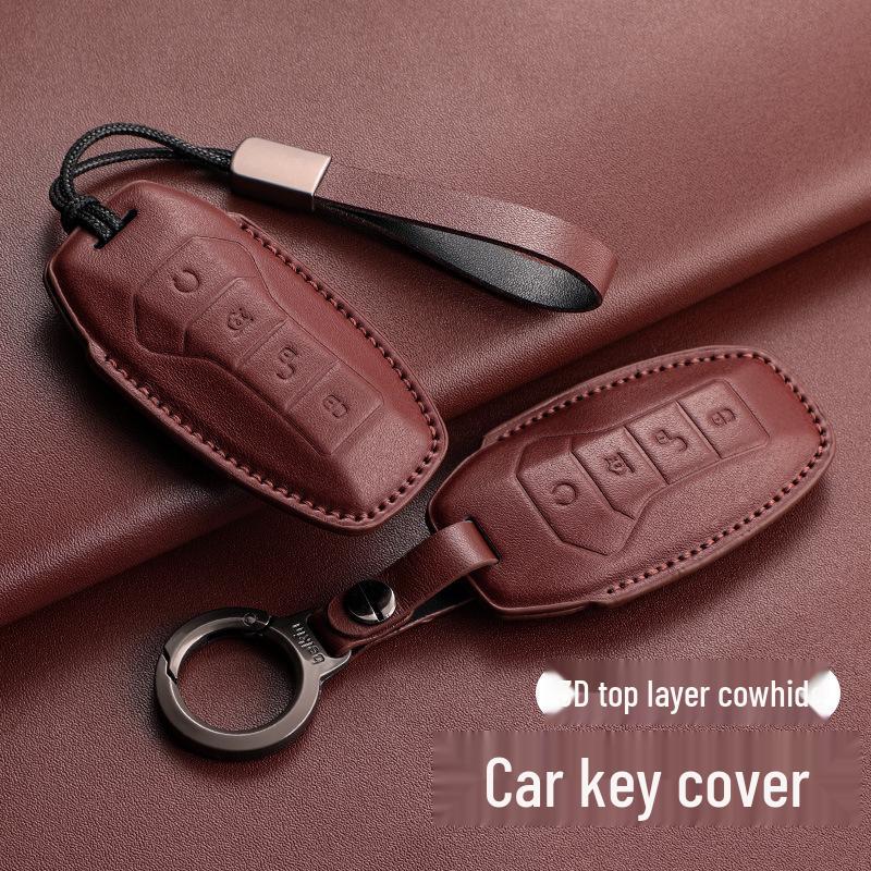 Чехол для ключа совместимый с BYD Han EV, Seagull, Dolphin, Han DMI, Yuan Plus, Song Plus DMI, Qin Plus DMI