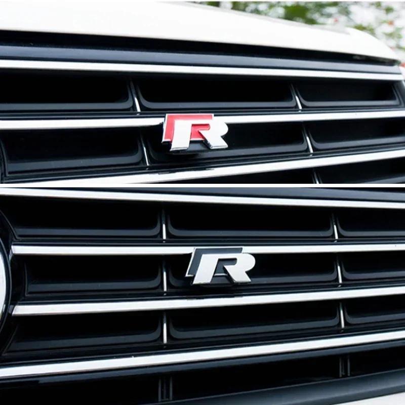 2026 Горячее Для VW VOLKSWAGEN Для Volkswagen VW R Rline Логотип Металлическая Решетка Радиатора Автомобиля Значок Наклейки на Задний Багажник Polo Golf Jetta Beet
