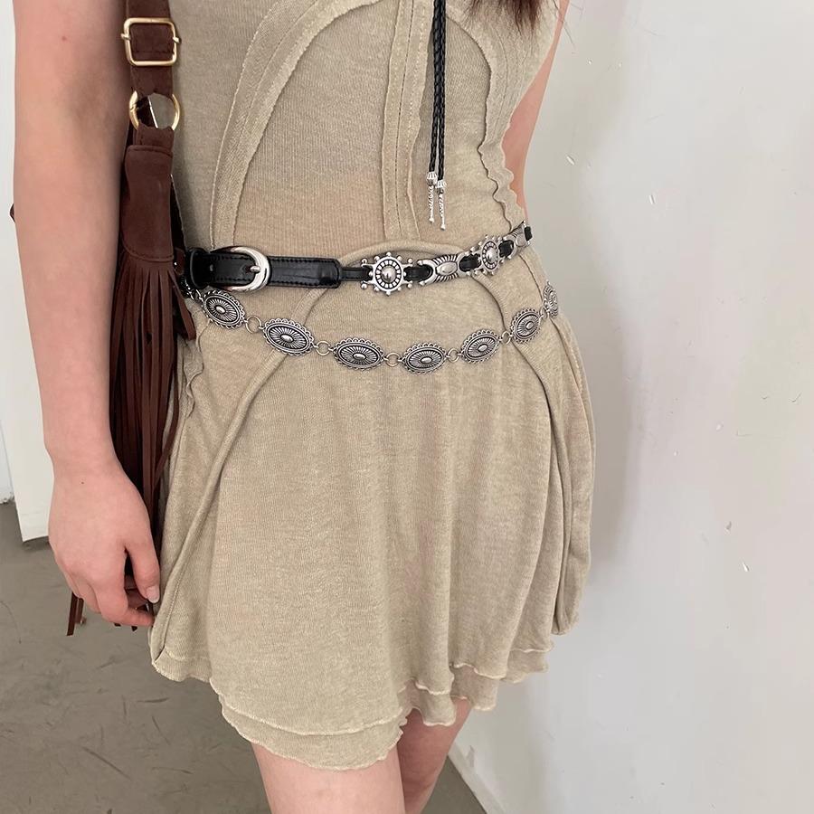 Богемный Ретро Кожаный Пояс: Универсальный дизайн высокого класса для джинсов