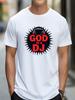 ХЛОПКОВАЯ МУЖСКАЯ ФУТБОЛКА GOD IS A DJ