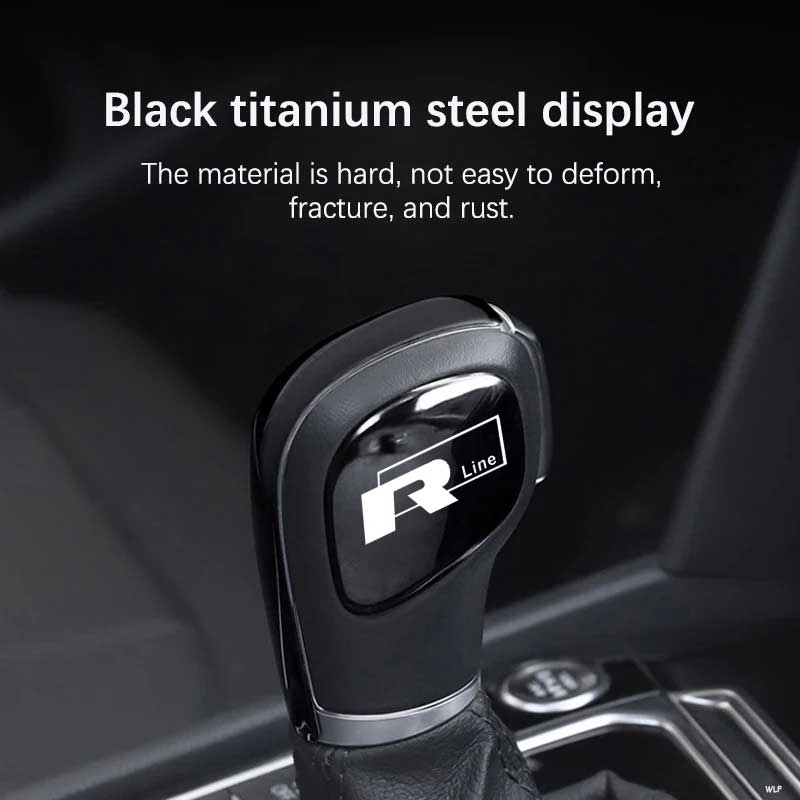 XMZSA1 1 Pair Car Gear Shift Knob Head Emblem Sticker for Volkswagen VW R line Golf GTI Jetta Polo Bora Passat Scirocco CC Accessories