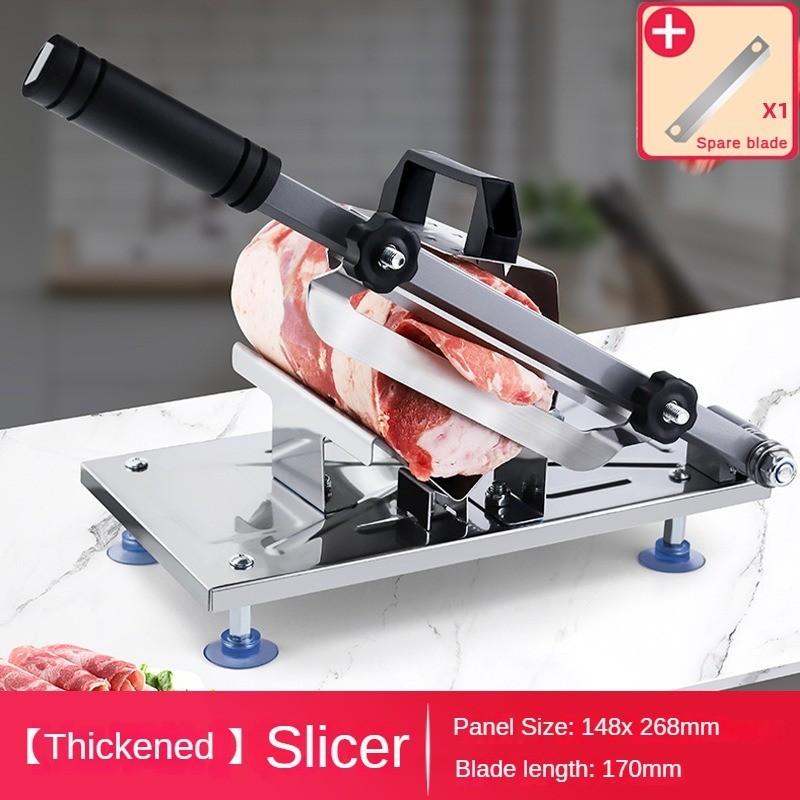 Многофункциональный овощерезка из нержавеющей стали в западном стиле, слайсер для рулета из баранины, бытовой утолщенный ручной мясорез черного цвета