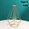 Nordic Styles Hydroponic Flower Vase Geometric Line Frame Iron Art Vase Glass Test Tube Metal Holder Home Decoration Craft Gift
