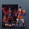 Фигурка One Piece небесная роспись цвет overlord Луффи версия высокого качества скульптура с двумя головами анимационный периферийный модельный орнамент подарок