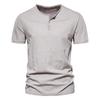 Summer Solid Color Short-sleeved Men's Casual Slim Round Neck Cotton T-shirt