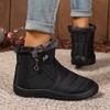 Women's Winter Faux Fur Lined Ankle Boots With Zipper Warm Waterproof Walking Snow Booties for Women Outdoor Comfortable Anti-Slip Short Boot Shoes