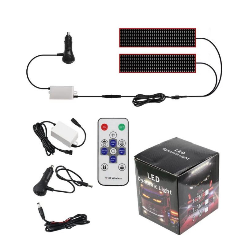 Светодиодный гибкий экран «Дьявольский глаз» для окон грузовика - Пульт дистанционного управления, подсветка для создания атмосферы в салоне.