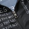 Men Jacket Hooded Zipper Closure Anti-UV Breathable Windproof Daily Wear Elastic Cuff Letter Print Jacket Coat for Daily Life