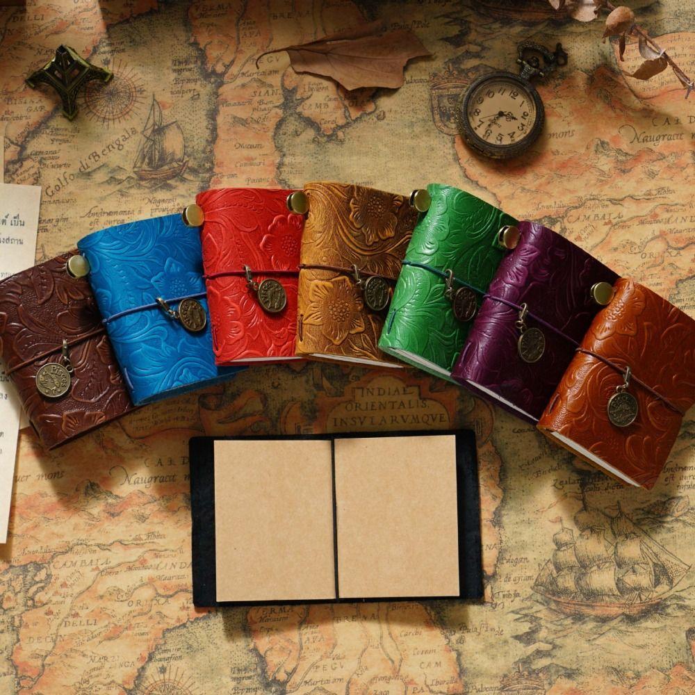 Writing Cowhide Cover Sketchbook Sketching Diary Notebook Vintage Traveler Notebook  Graffiti