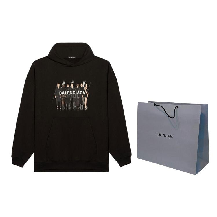Balenciaga Толстовка Свободный крой Мужская Черная 620973TIVA21000