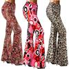 Women's Hippie Fashion Wide Leg Flared Pants with Contrasting Printed Pants