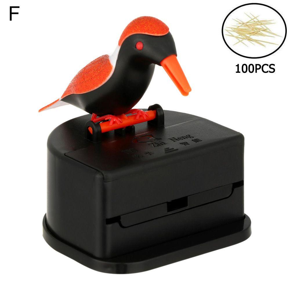 Cute Plastic Automatic Bird Toothpicks Container Toothpick Dispenser Toothpick Holder Box