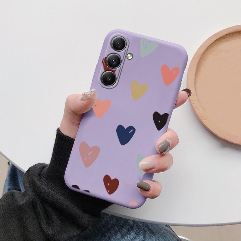 Мягкий силиконовый чехол Heart ButterflySoft для Xiaomi Redmi Note 13 Pro 13C Samsung A35 A55 M35 S24 Huawei Honor 200 iPhone Camera Защитный противоударный чехол