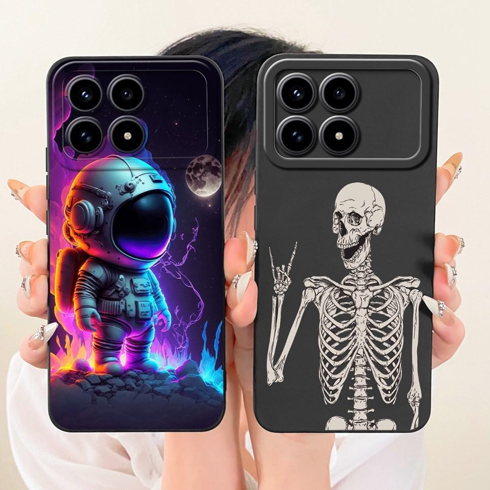 Эстетичный Модный Чехол Для Телефона Для Xiaomi Redmi K90 Pro Max Poco F8 Pro Ultra Корпус Мультяшный Кот Дракон Задняя Крышка Мягкий Силикон