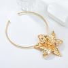 Summer New Alloy Floral Choker Hip Hop Necklace Women's Trend Exaggerated Flower Accessories Necklace