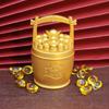 Barrel of Ingot Statue Chinese Feng Shui Figurine Decorative Art Craft Birthday Gift Tabletop