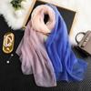 Gradient Color Simulated Silk Ice Silk Scarf Elegant and Versatile Body Etiquette Scarf New Dance Scarf Long Gauze Scarf