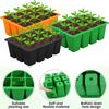 12 Holes Seed Starter Trays Silicone Plant Grow Box Breathable Seedling Start Growth Tray Reusable Seed Propagation Container