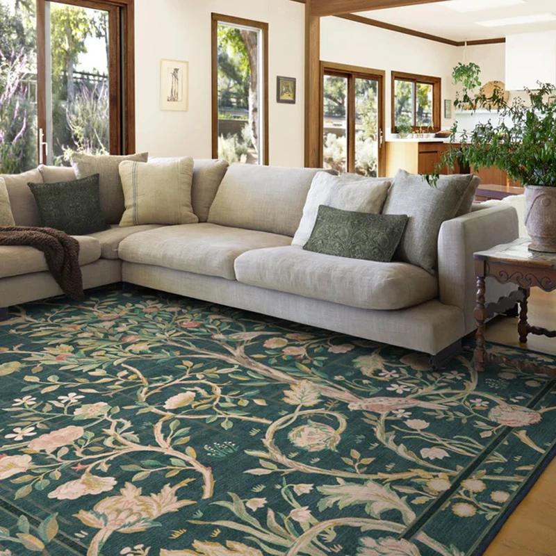 Ковер в гостиную большого размера, прикроватный коврик для спальни, машинная стирка, ковры с изображением джунглей, лося, животных, в стиле ретро, ковер для домашнего декора