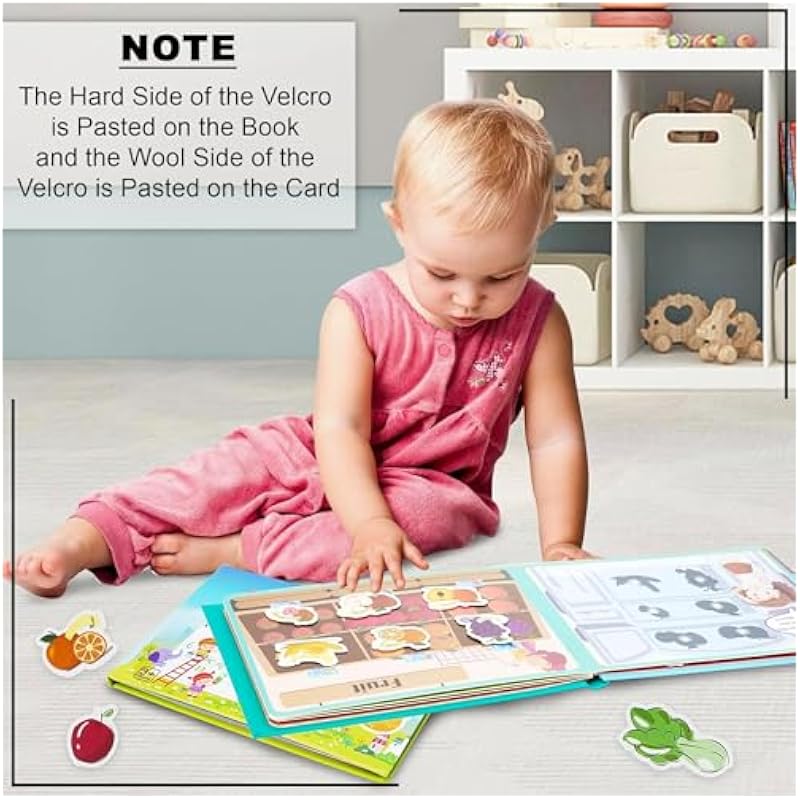 Glun Montessori Quiet Book For Kids, Interactive Learning Busy For Toddlers, Educational Toys For 2-5 Year Olds, Prescho