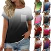 Women's T Shirt Tee Printed Short Sleeve Pocket Daily Weekend Fashion Basic Round Neck Regular Top