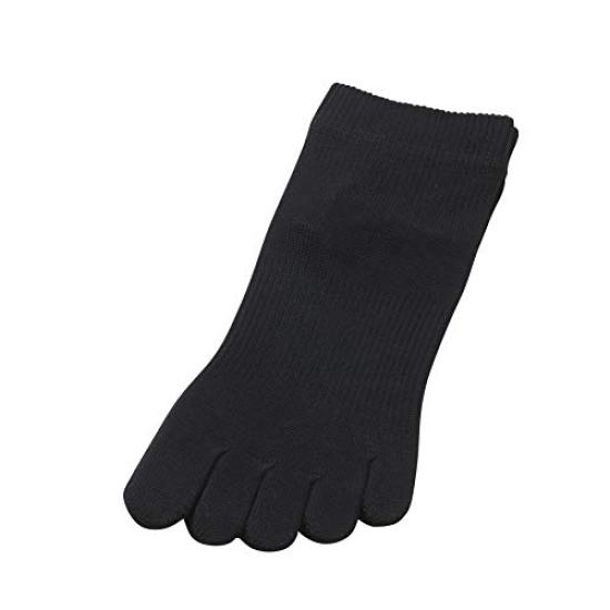 Five Comfort Regular Ankle Socks Toe Comfort Support Socks for Five Knee Back Hamstring Ingrown Sports [CS] (M, Black) Toes, Bunions, Pain, Pain,