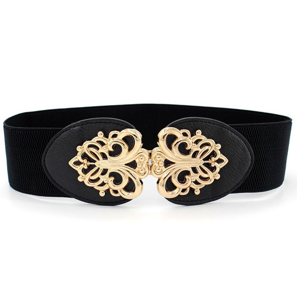 Fashion Women Accessories Sweater Decorative Wide Waist Belt Elastic Buckle Dress Strap Waistband