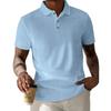 Мужские летние однотонные топы с воротником на пуговицах и коротким рукавом, мужские свободные спортивные повседневные топы