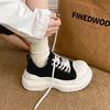 Универсальные белые туфли в стиле ретро с круглой головкой и толстой подошвой, женские, новые, весна-осень 2025 года, легкие, увеличивающие рост, повседневные, спортивные туфли для сноуборда