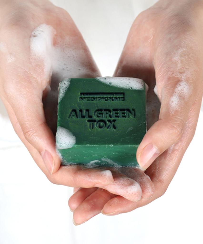 Мягкокислотный Cica All Green Tox Solution Магическое BHA Очищающее мыло 90 г