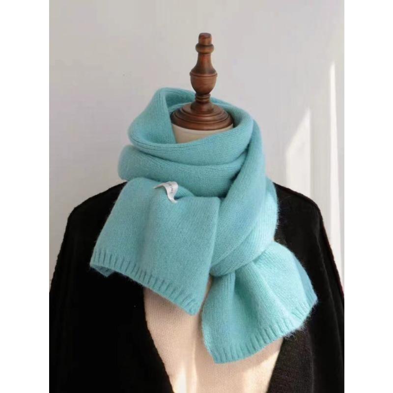 Wool Knitted Scarf Men's and Women's Small Scarf Student Couple Warm Shawl Thickened To Keep Warm
