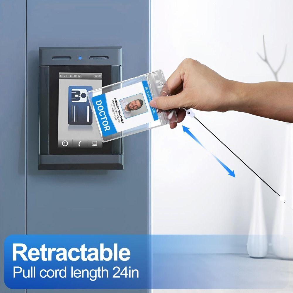 Heart Badge Reel Acrylic Alligator Clip Gift Badge Holder  Office