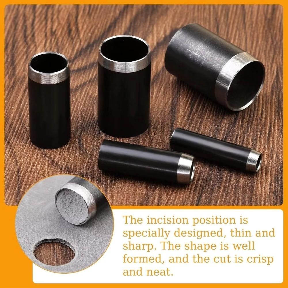 1-15 мм Круглый пробойник Полый пробойник для ремней Инструмент для пробивания кожи Для DIY Кожевенного ремесла