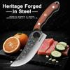 Профессиональный нож для мяса Кованый нож для разделки Нержавеющая сталь Топор Кухонный нож шеф-повара Ножи для мяса, рыбы, фруктов с чехлом
