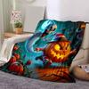 1pc Lively Pumpkins and Ghosts Blanket  Soft Warm for Home Decor, Living Room, Travel, Camping, Car Blankets, Beach
