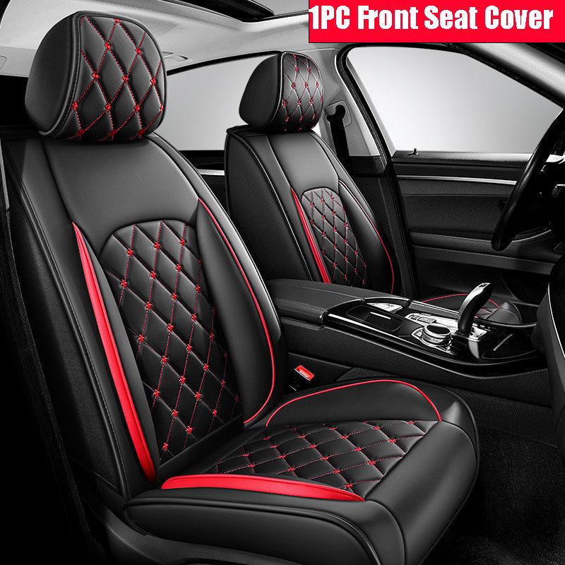 Новый чехол на переднее сиденье из искусственной кожи, водостойкий, прочный, дышащий, универсальный, защитная подушка на переднее сиденье (Только чехол на сиденье)