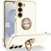 Case for Samsung Galaxy S25 Plus (S25+) - Protection with Rotating Ring - White