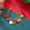 Christmas Tree Bells Pendant Bracelet For Women Trendy Elks Snowflakes Gifts Cane Star Zircon Chain Festival Party Jewelry Gift