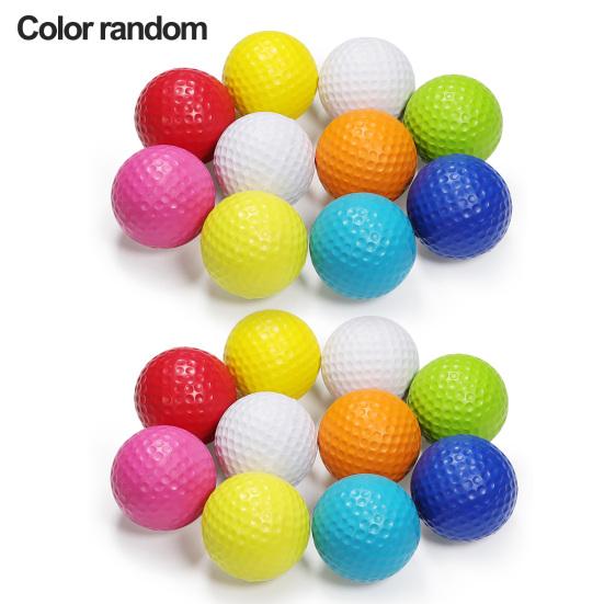 20 шт. Мячи для гольфа Яркие цвета Высокий отскок Сильная стабильность Легкие долговечные мячи для гольфа в помещении и на открытом воздухе