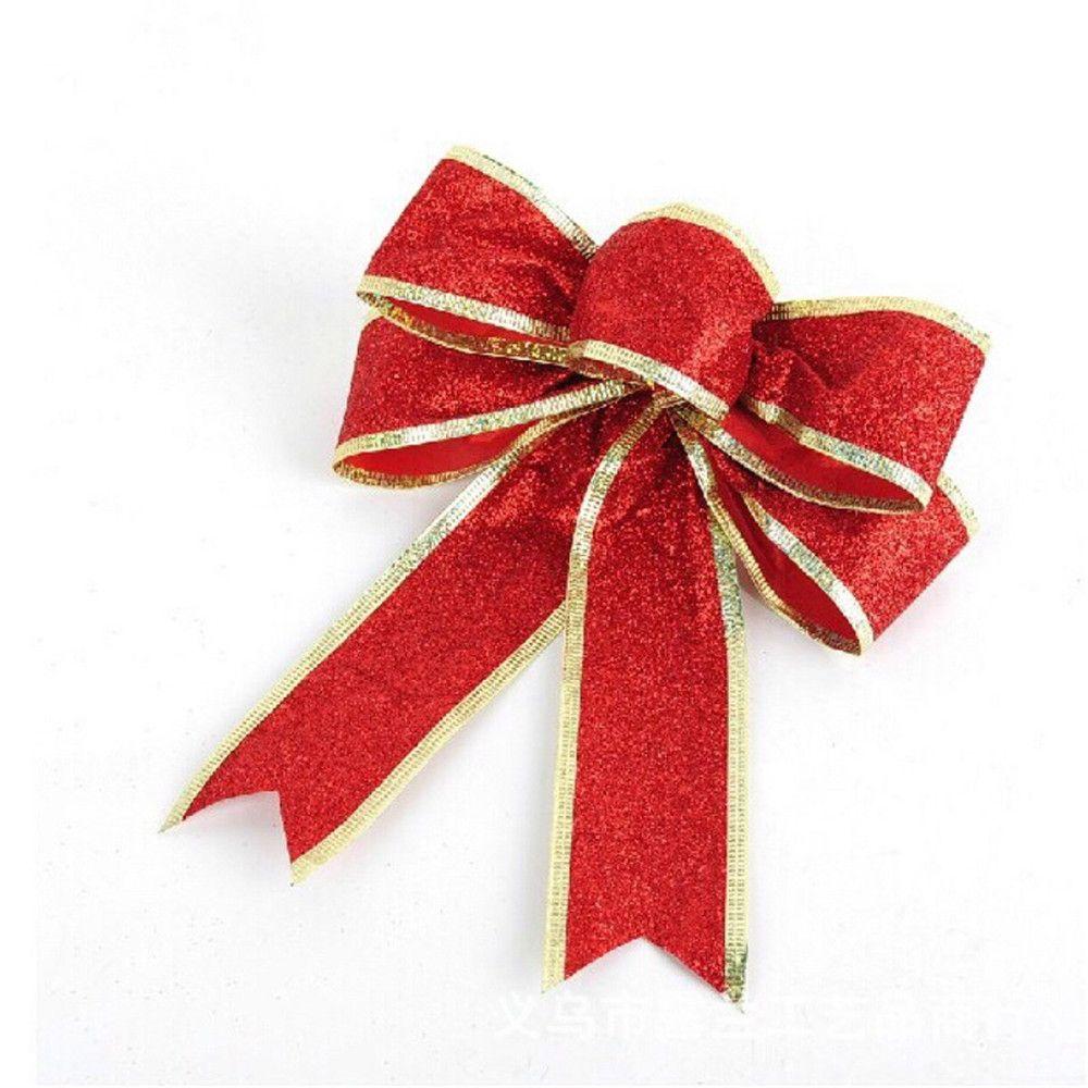 Decorate Gold Powder Bow Pendant Christmas Christmas Decorations Bow Christmas Bow