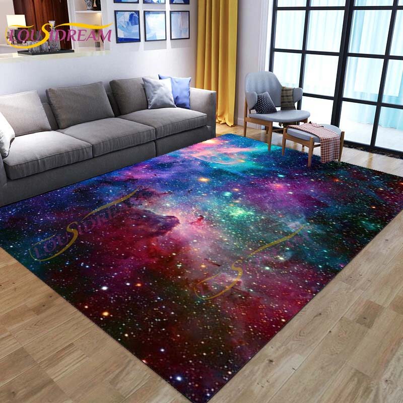 3D цветной космический коврик Galaxy ковер звездное небо ковер для гостиной спальня диван планета ковер детский игровой коврик напольный коврик домашний декор