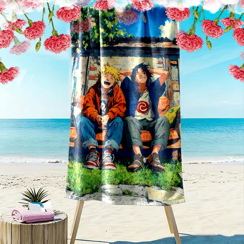 naruto Beach Towel Suitable for Travel, Outdoor Activities, Swimming Pools, Yoga, Surfing, Camping, Hiking, Gym