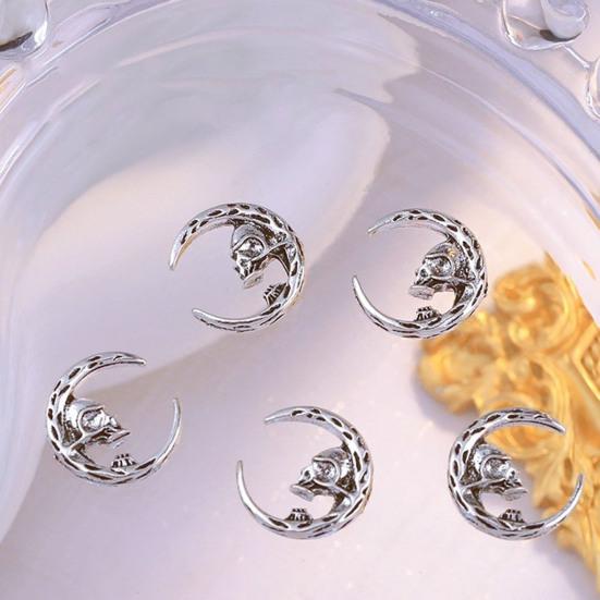 10 шт. Хэллоуин Череп Крест 3D Металлические Подвески для Нейл-арта Готический Панк Стиль Украшения Для Ногтей Аксессуары Для Маникюра DIY