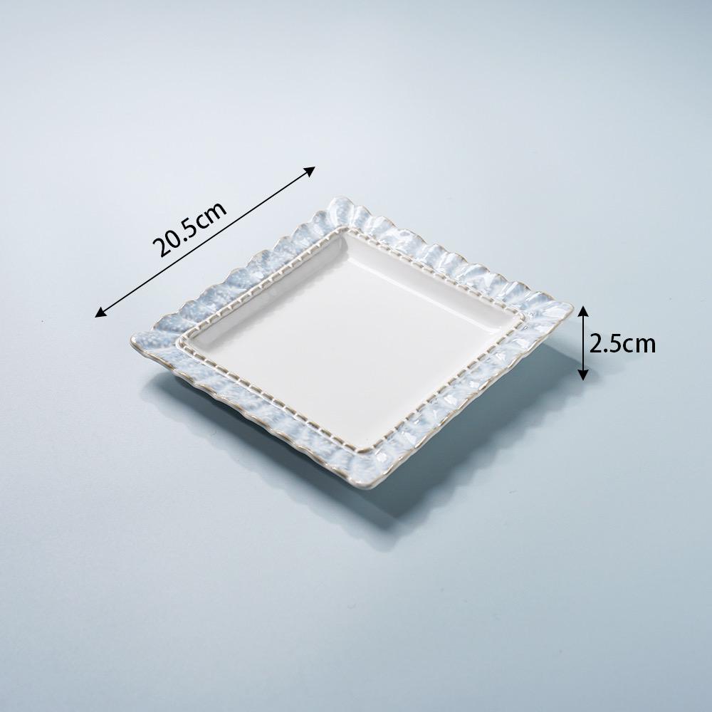 Чувствуй! Набор посуды с синим кружевом: Стейк, Завтрак, Западная кухня, Десерт, Фруктовые тарелки