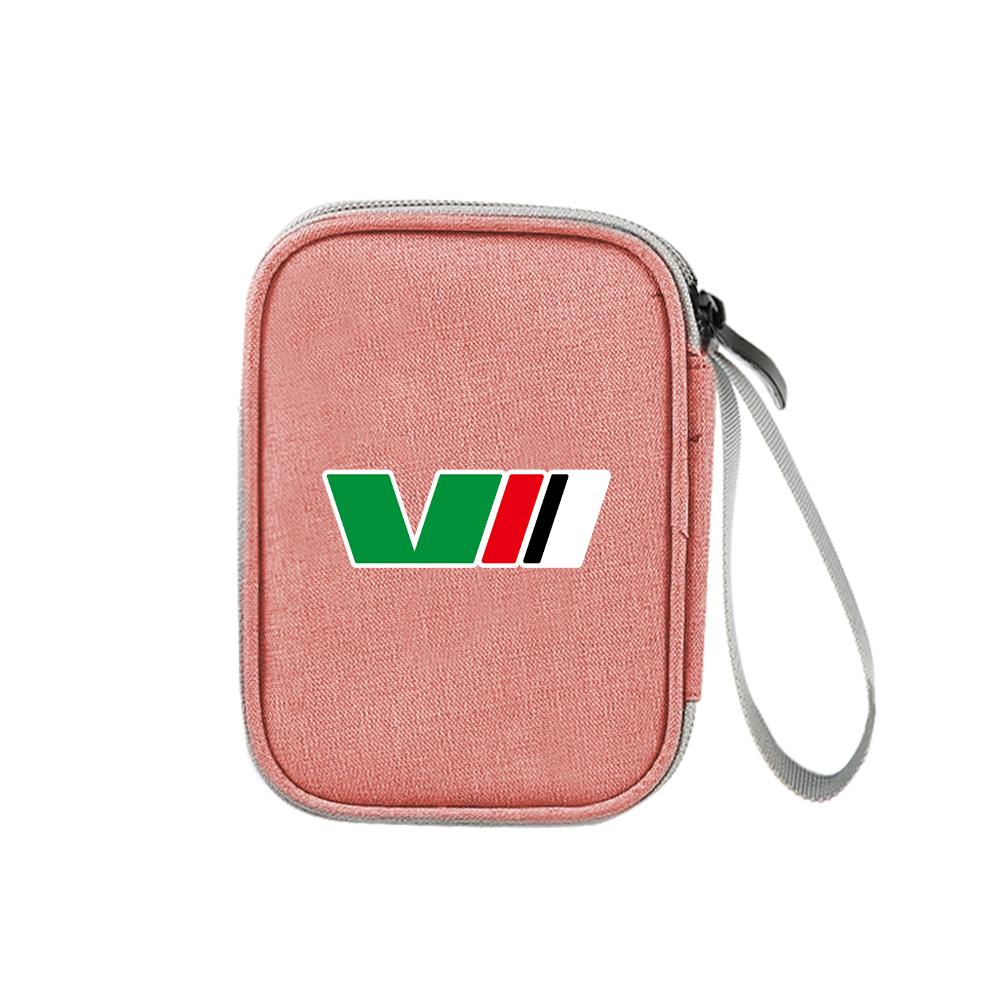 BATB7 Car Travel Organizer Portable Key Case Earphone Storage Bags For Skoda S Octavia A5 3 VII VRS Vision Kodiaq Favorit Rapid Fabia