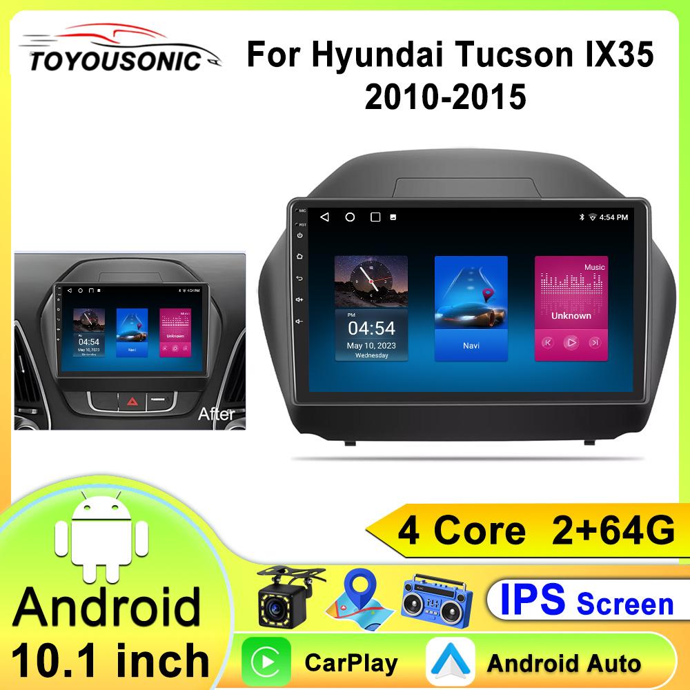Автомобильное радио для Hyundai Tucson 2 IX35 2010 - 2015 Беспроводная CarPlay Android Auto Интеллектуальные системы 2din WIFI DSP GPS BT